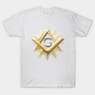 Freemasonry symbol - Square, compass ang G letter T-Shirt